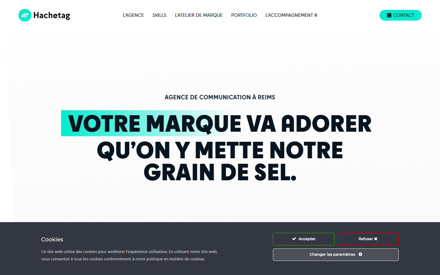 Aperçu du site de HACHETAG