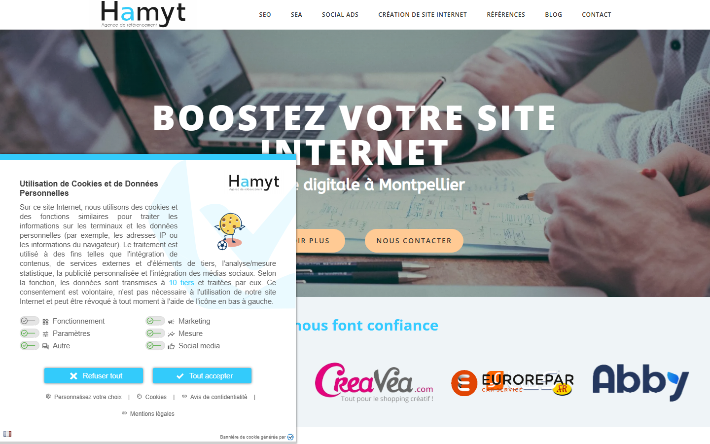 Aperçu du site de HAMYT