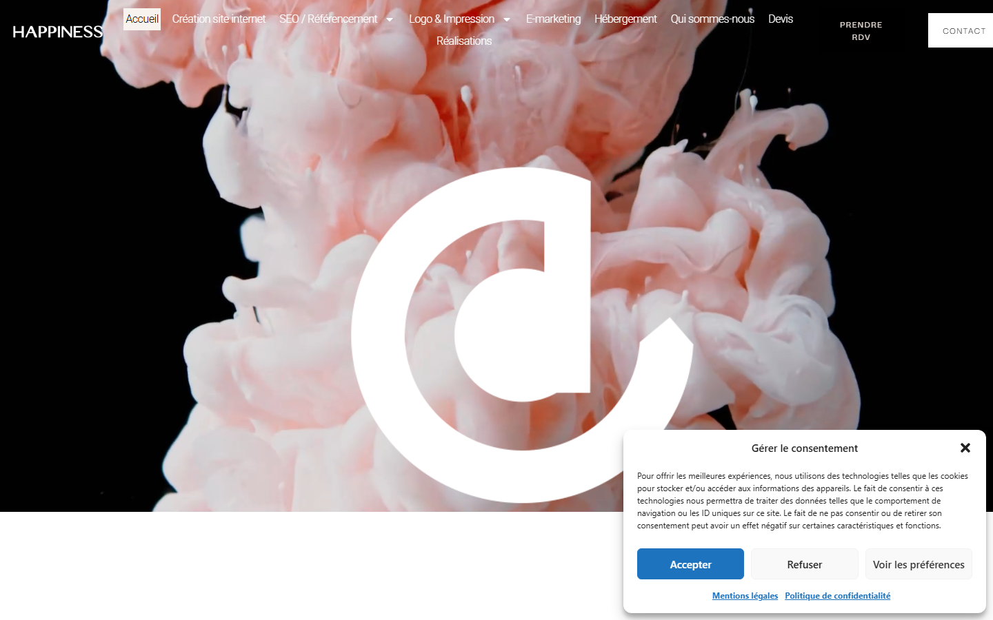 Aperçu du site de HAPPINESS