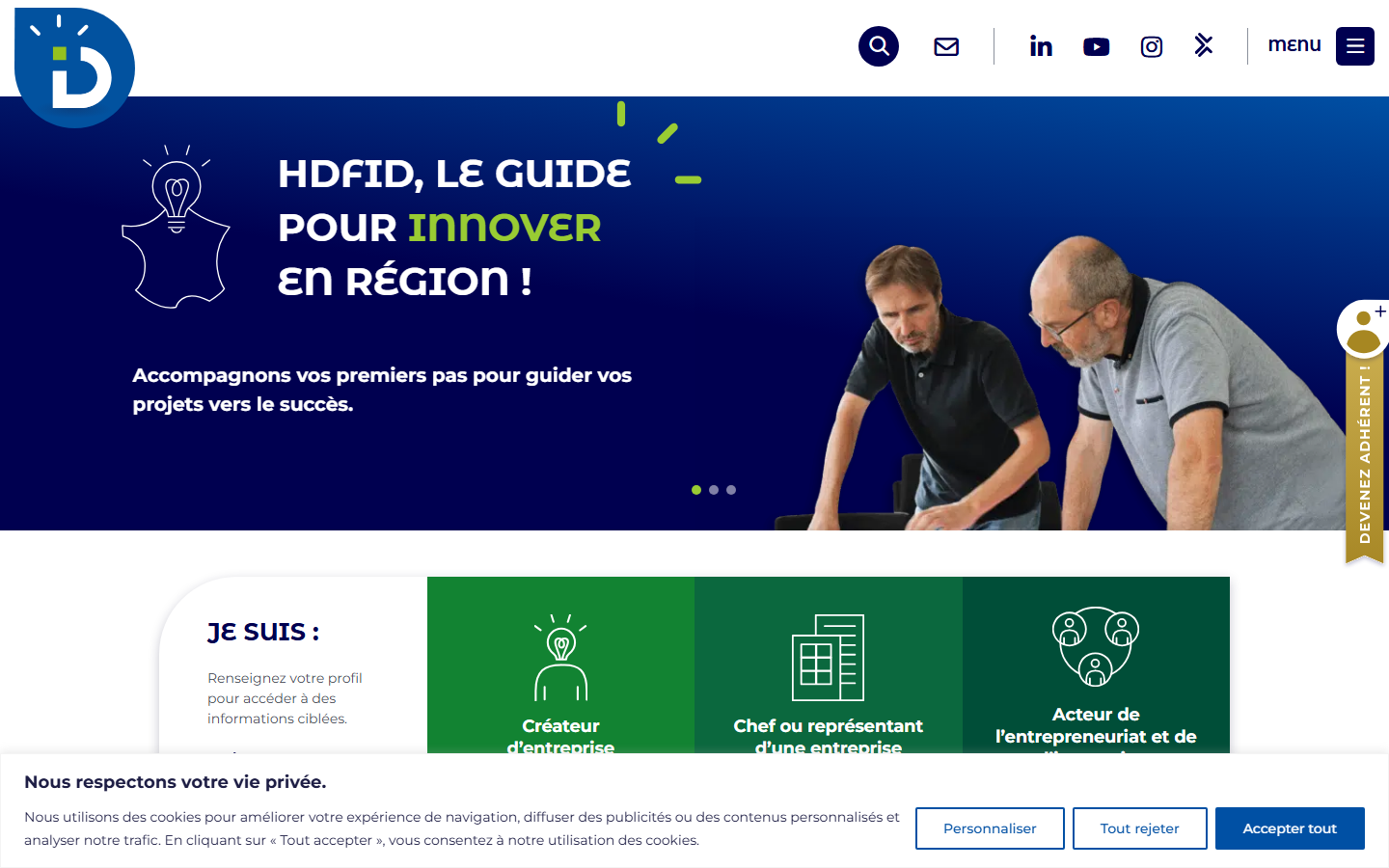 Aperçu du site de HDFiD