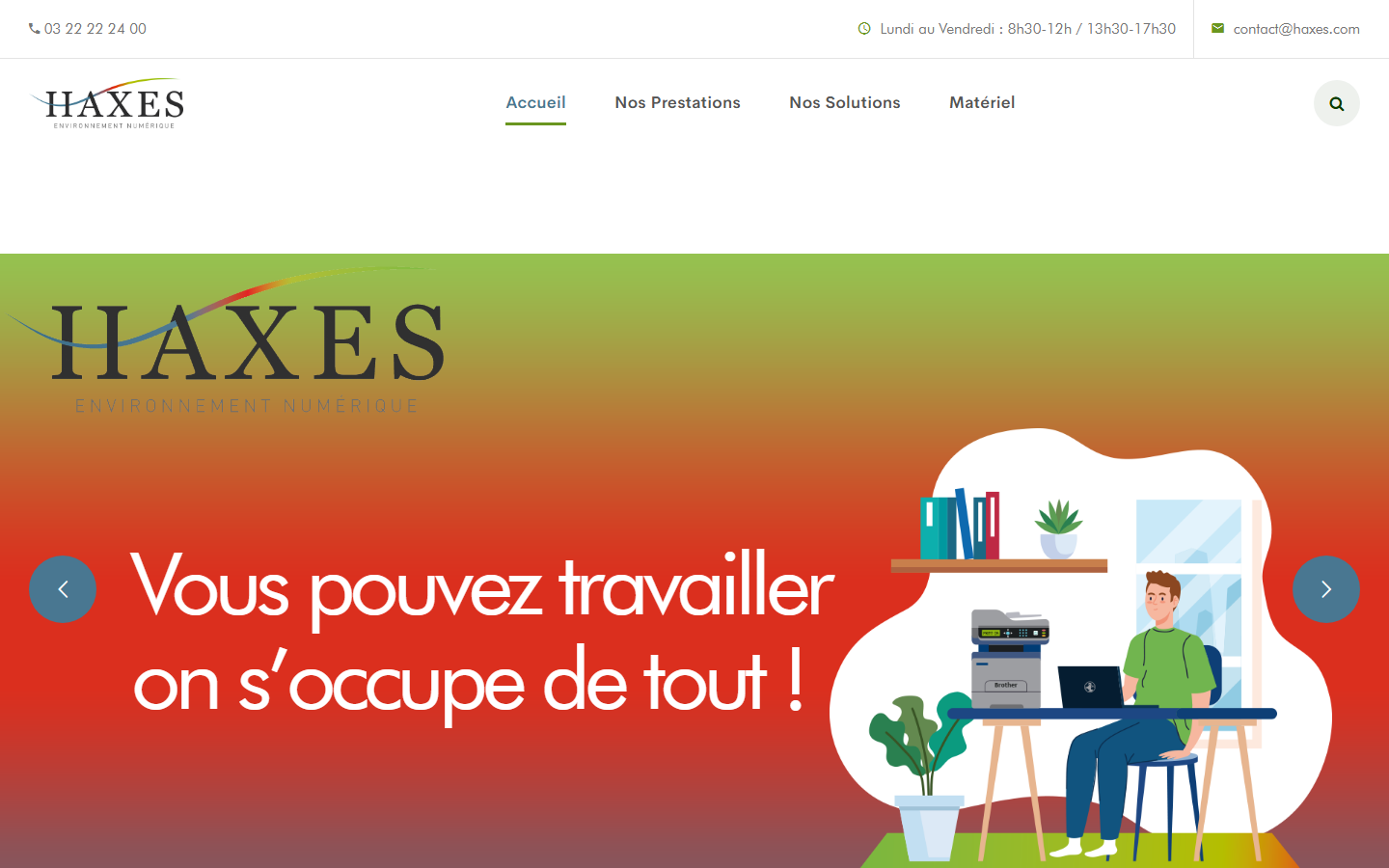 Aperçu du site de HAXES
