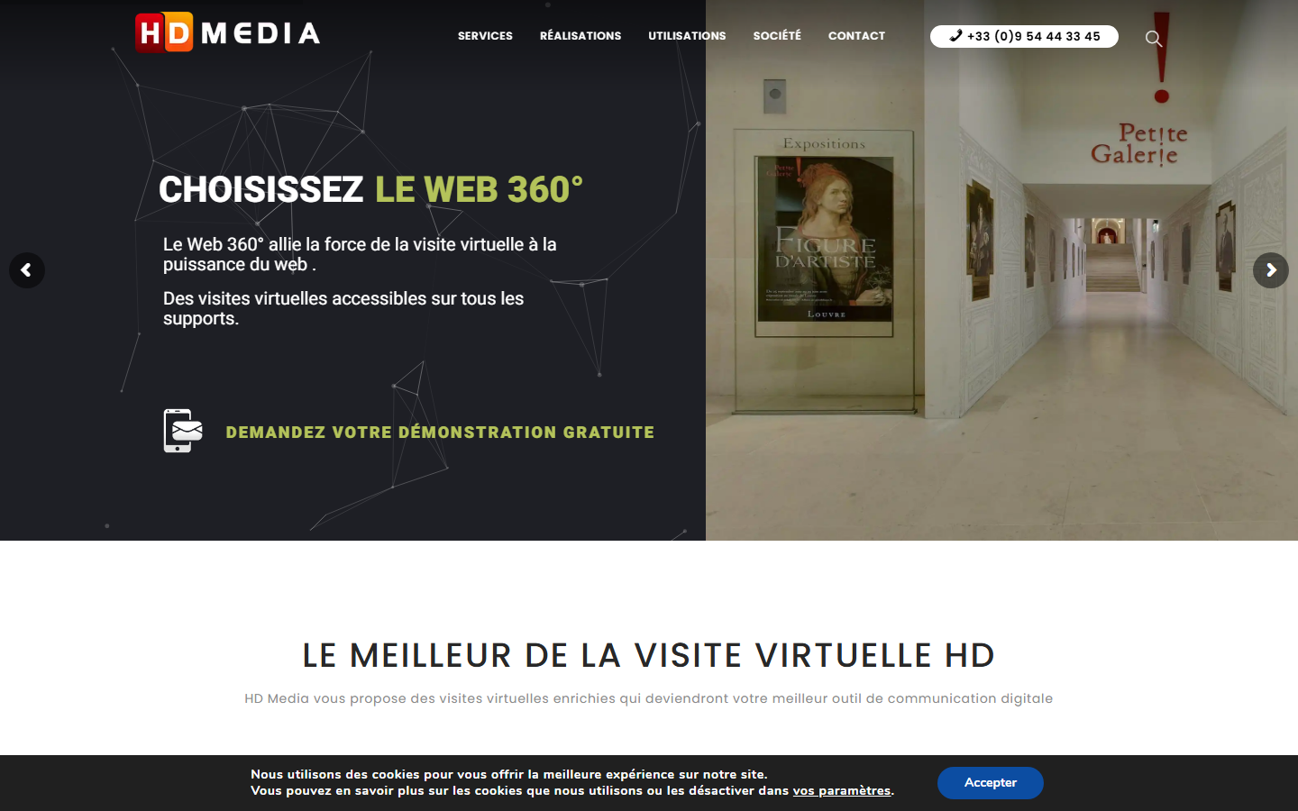 Aperçu du site de HD MEDIA