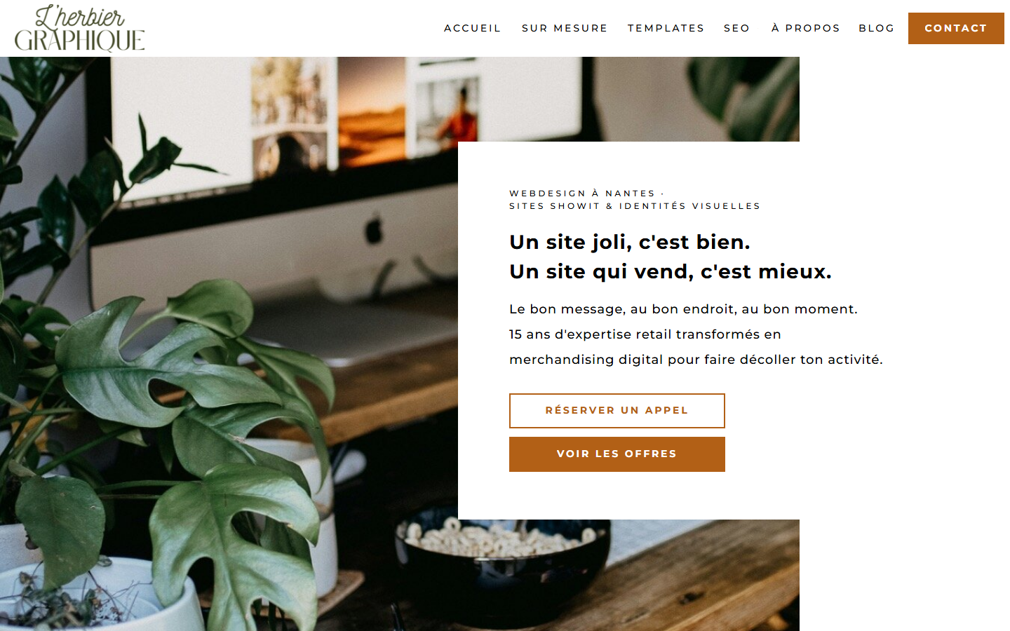 Aperçu du site de L'herbier Graphique