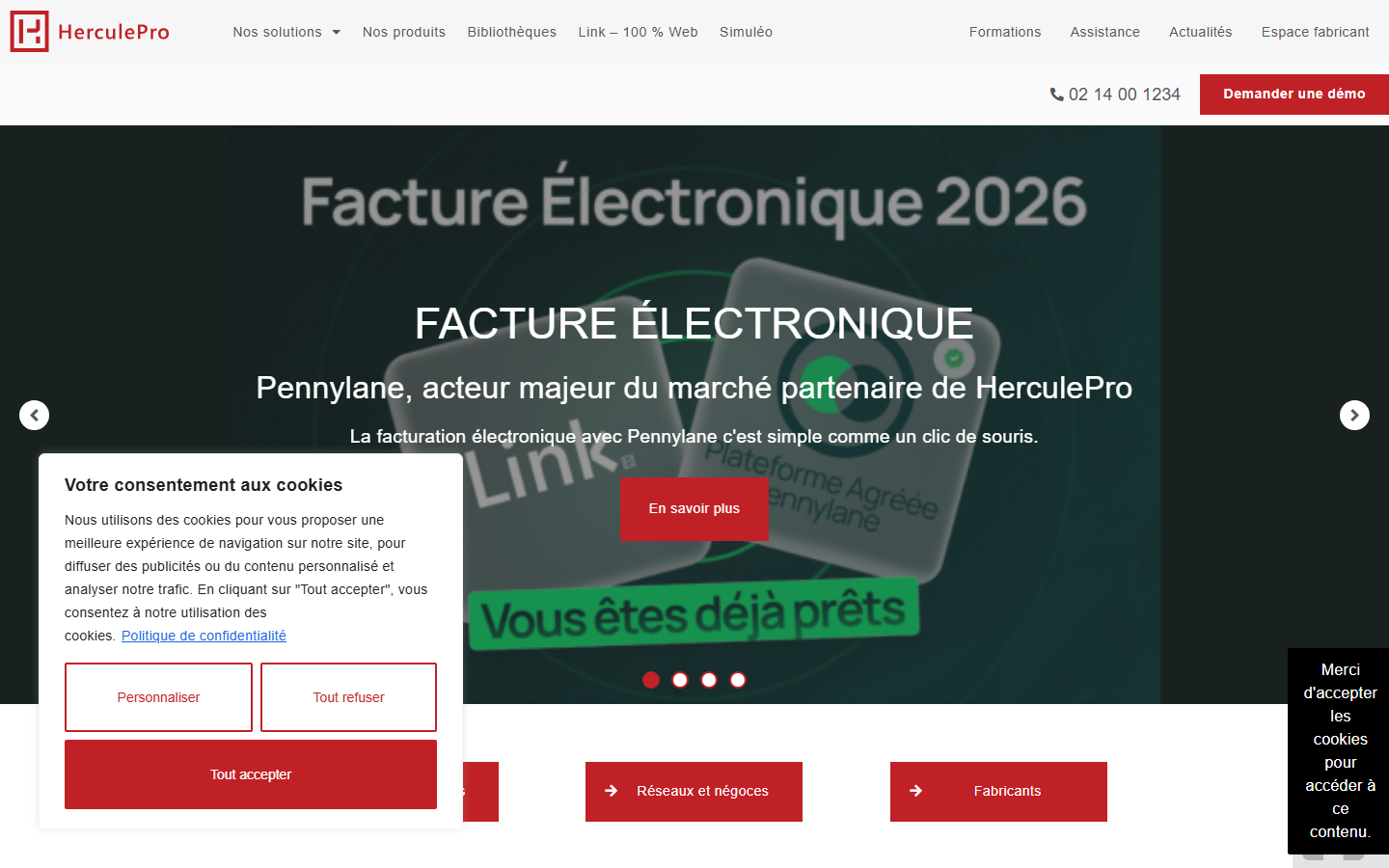 Aperçu du site de HERCULEPRO