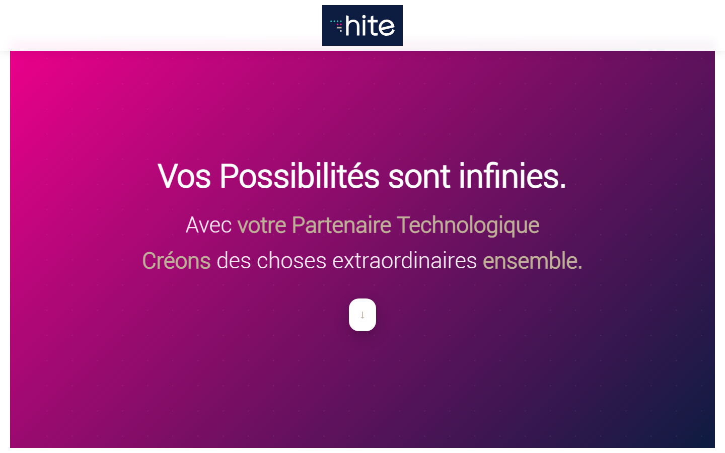 Aperçu du site de HITE.IO