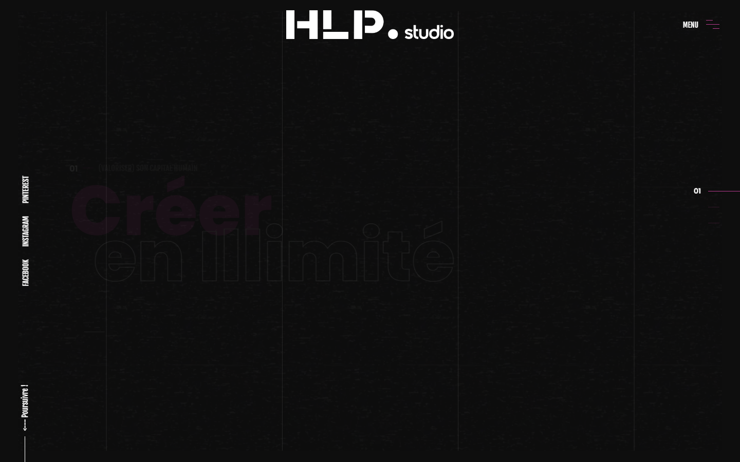Aperçu du site de HLP Studio