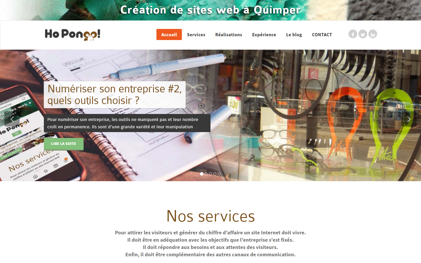 Aperçu du site de Ho Pongo! - Cae29 Chrysalide