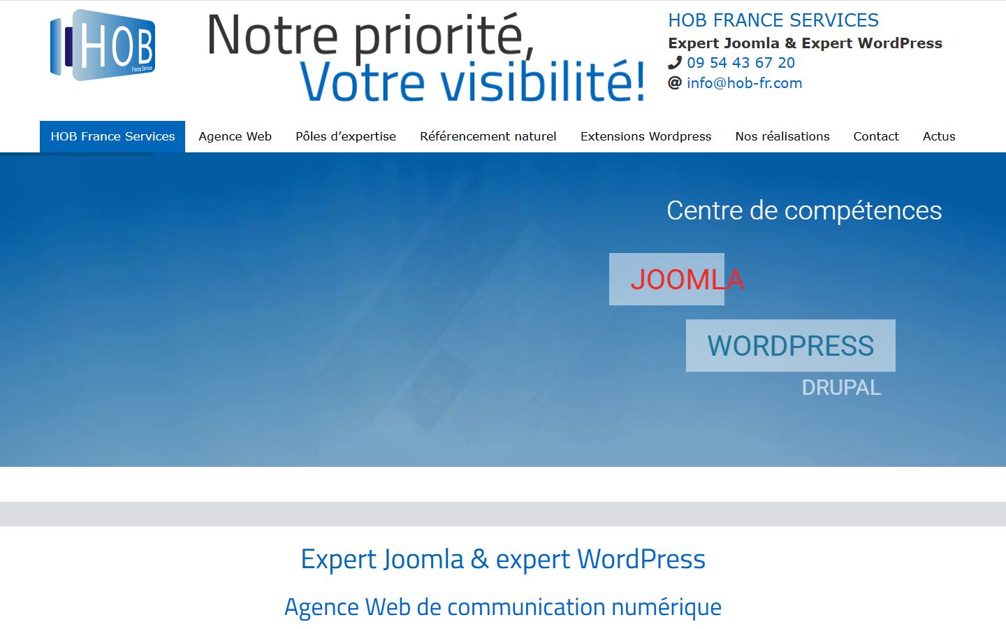 Aperçu du site de Hob France Services