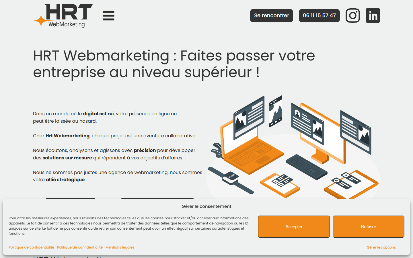 Aperçu du site de Hrt Webmarketing