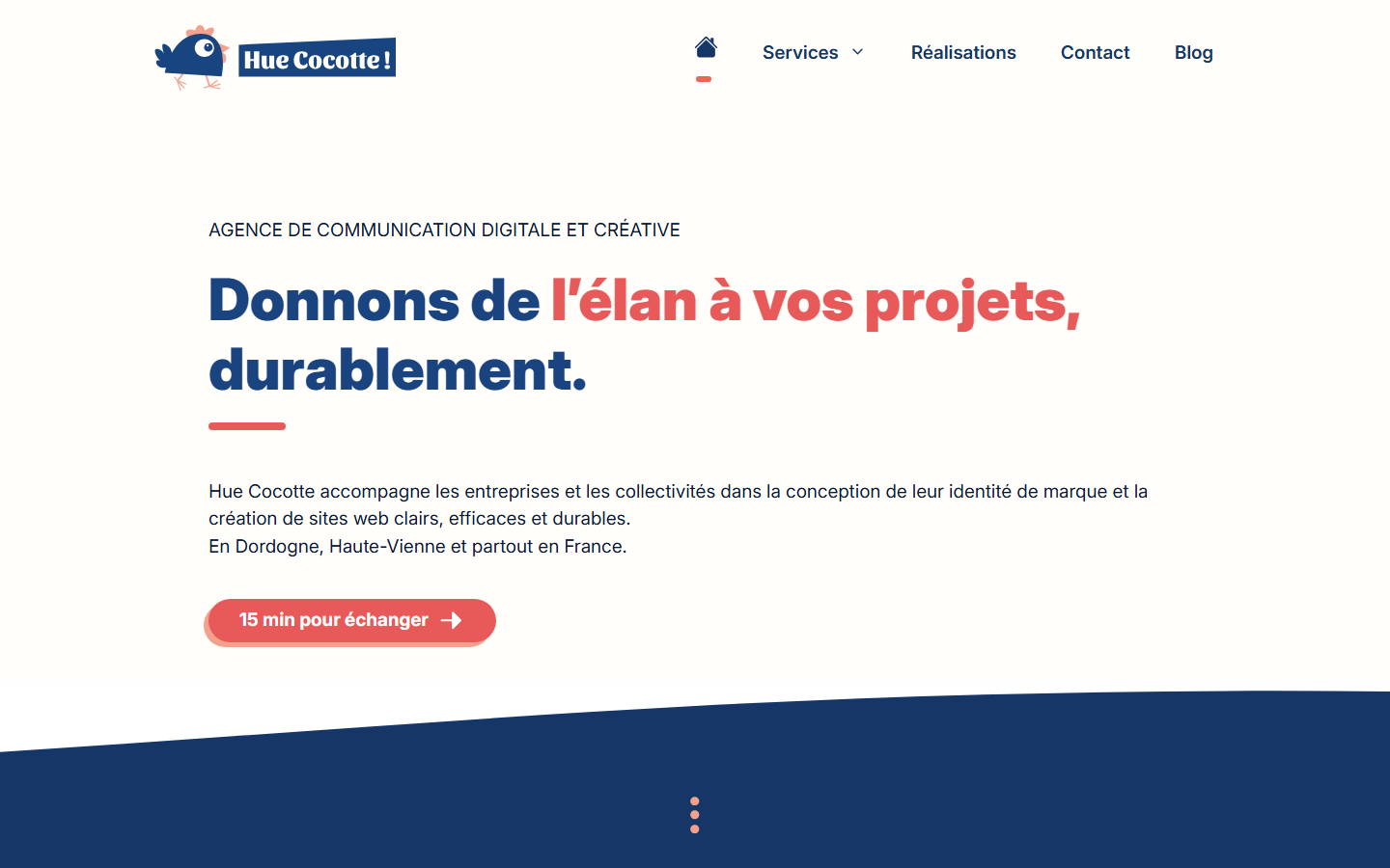 Aperçu du site de Hue Cocotte