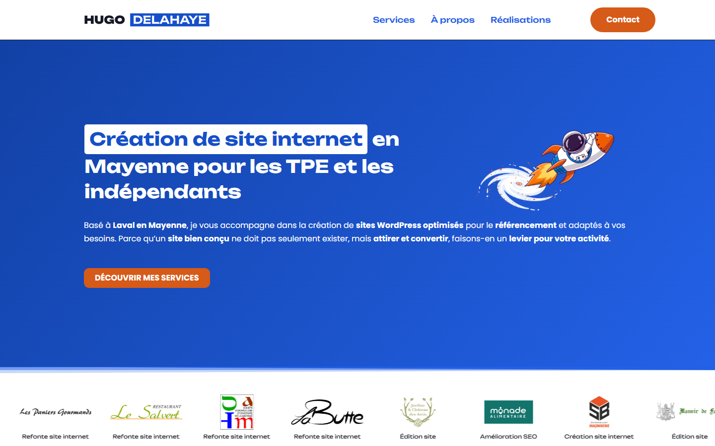 Aperçu du site de Delahaye Hugo