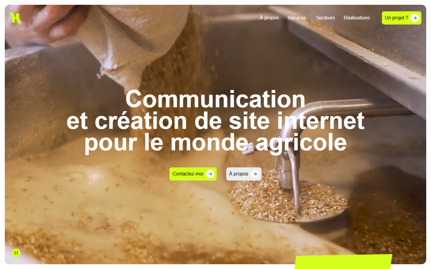 Aperçu du site de Hugo Pichard