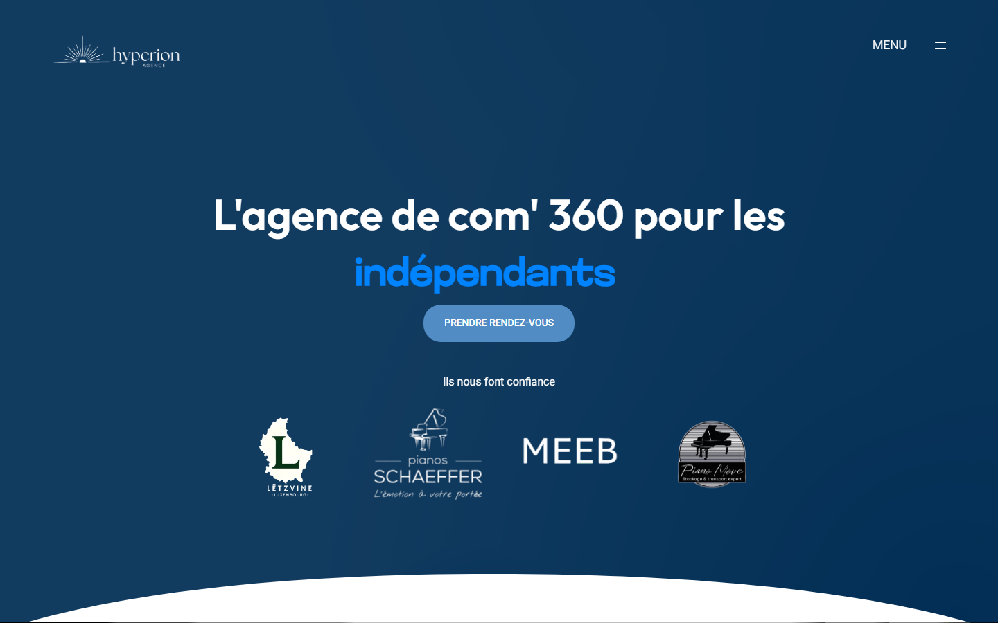 Aperçu du site de Agence Hyperion
