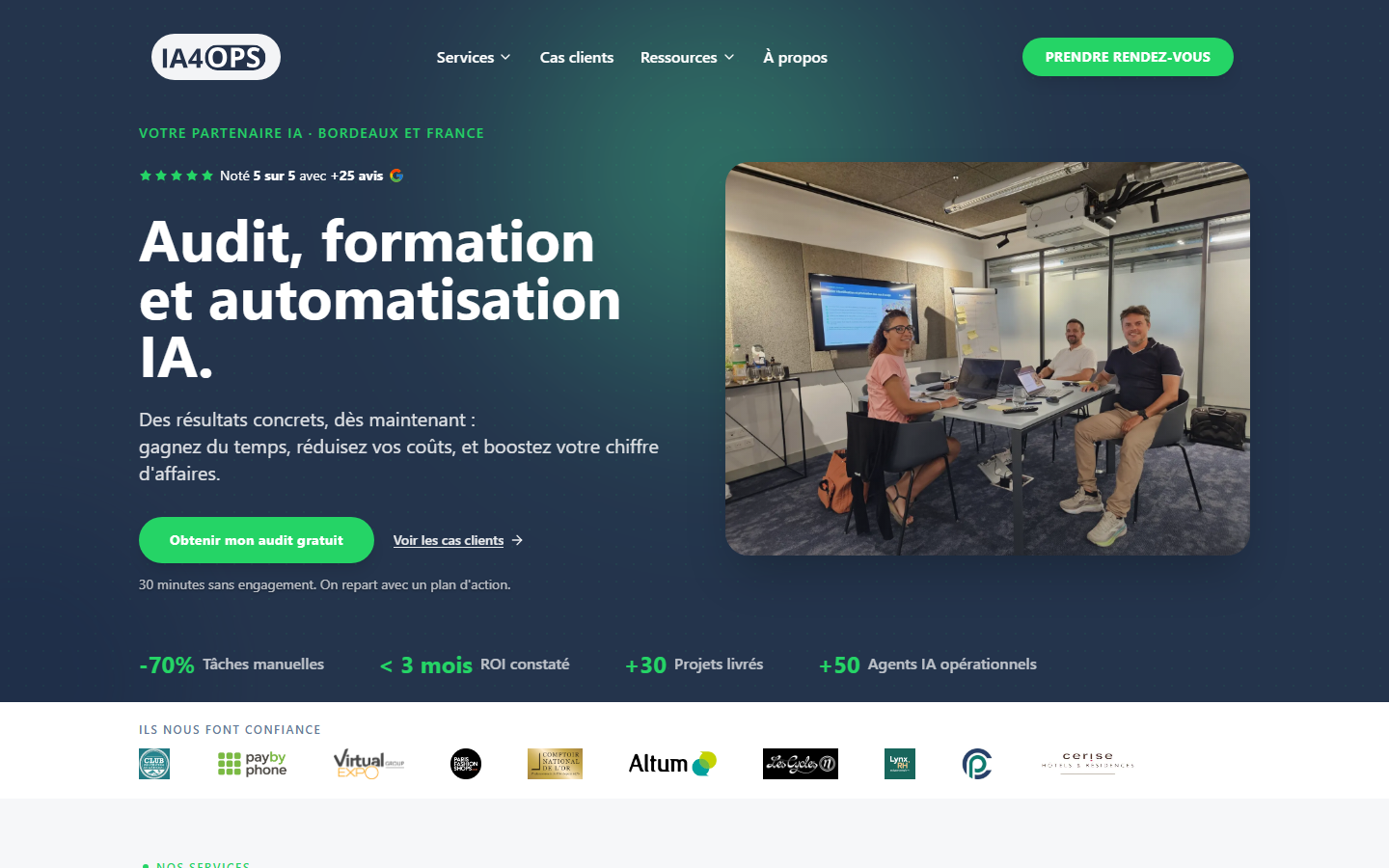 Aperçu du site de IA4OPS - LP Consulting