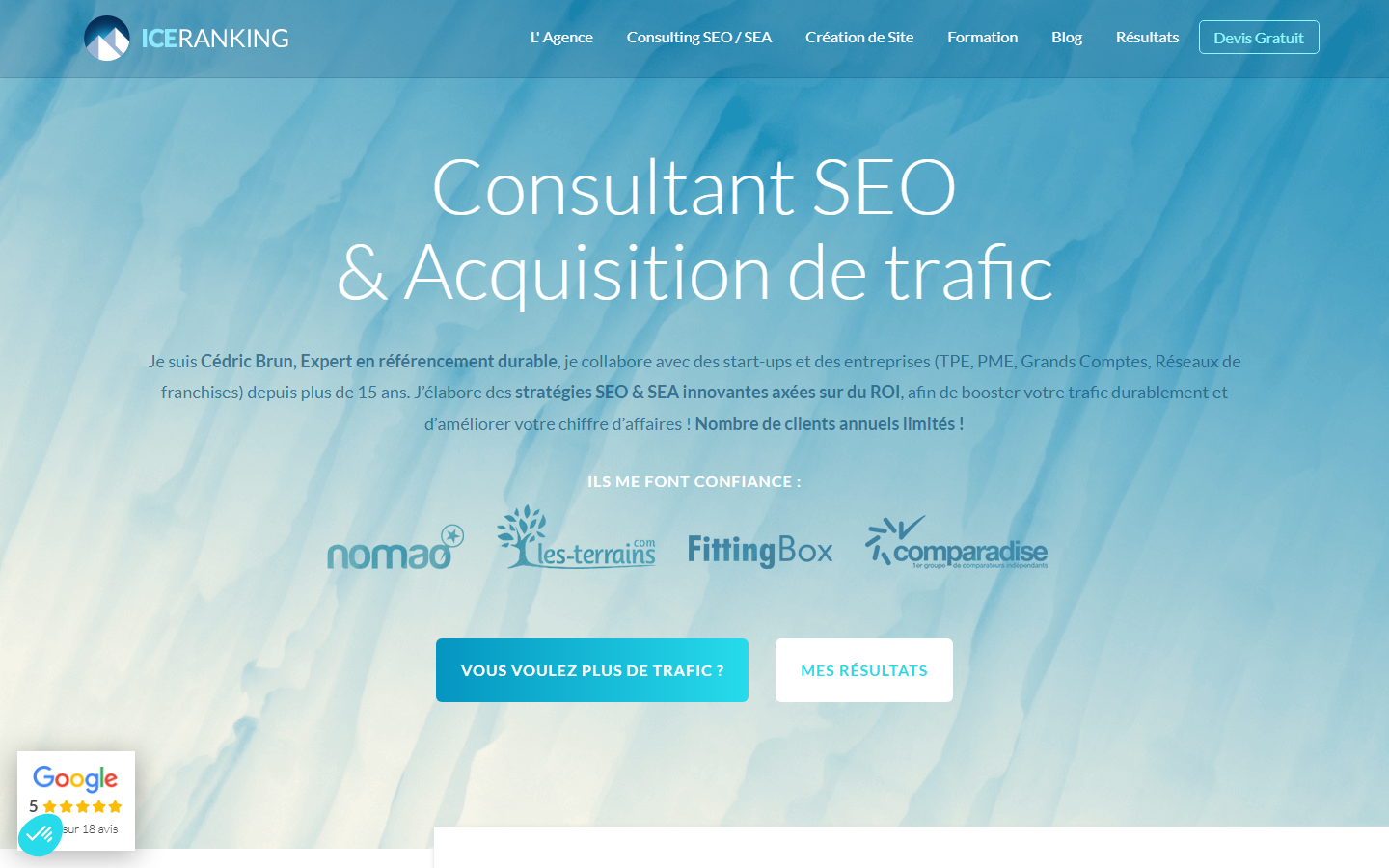 Aperçu du site de ICERANKING