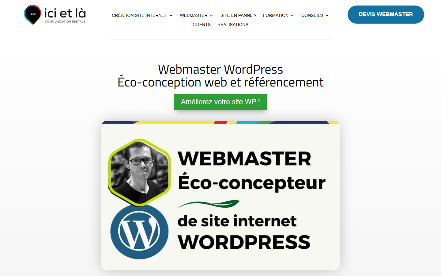 Aperçu du site de ICI ET LA