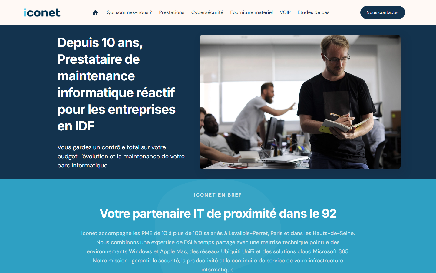 Aperçu du site de ICONET
