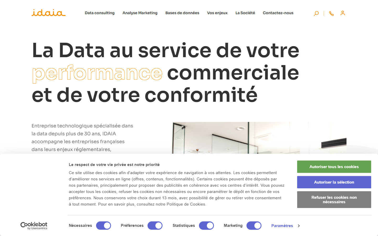 Aperçu du site de Groupe Idaia