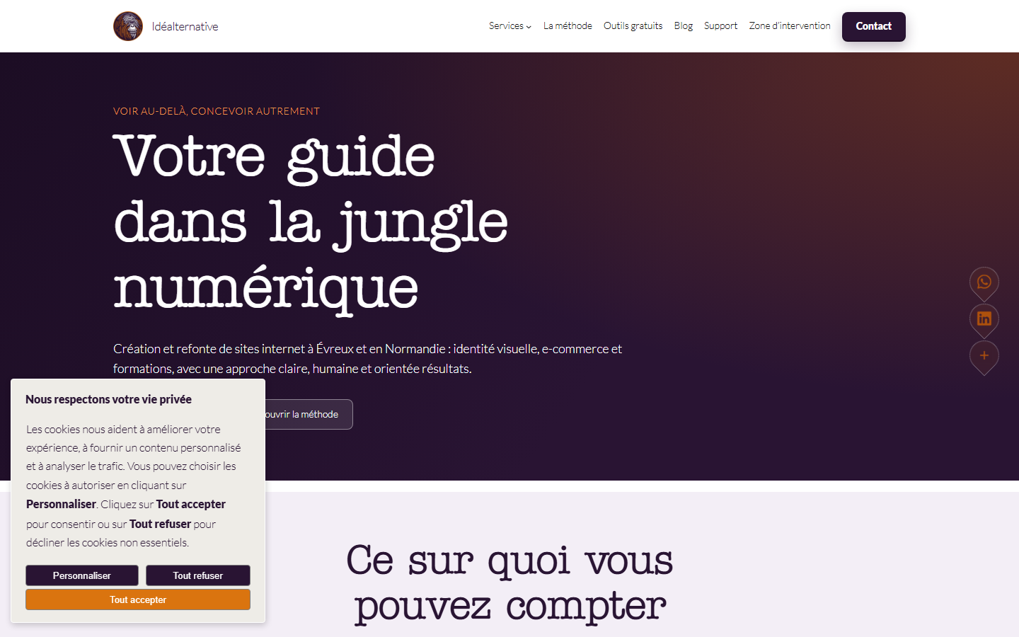 Aperçu du site de Idéalternative