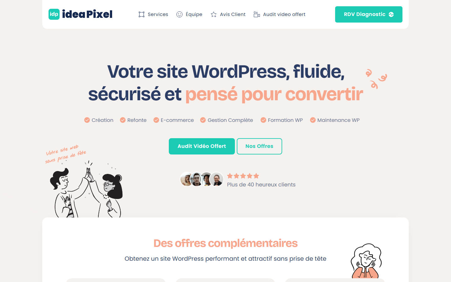 Aperçu du site de IdeaPixel