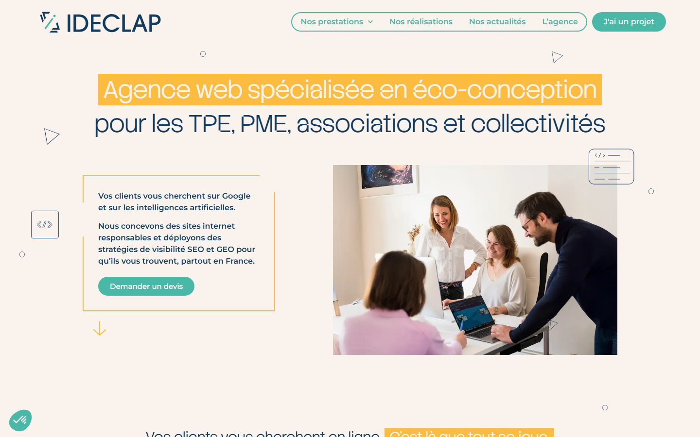 Aperçu du site de IDECLAP
