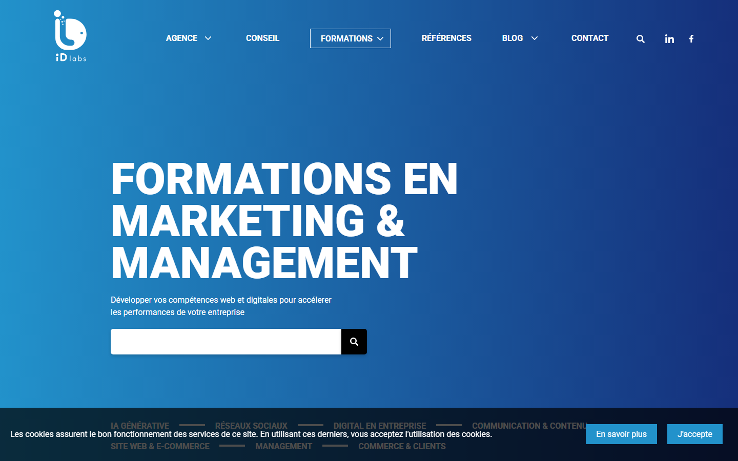 Aperçu du site de Id Labs