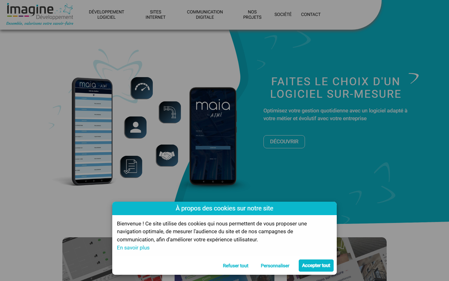 Aperçu du site de IMAGINE DEVELOPPEMENT