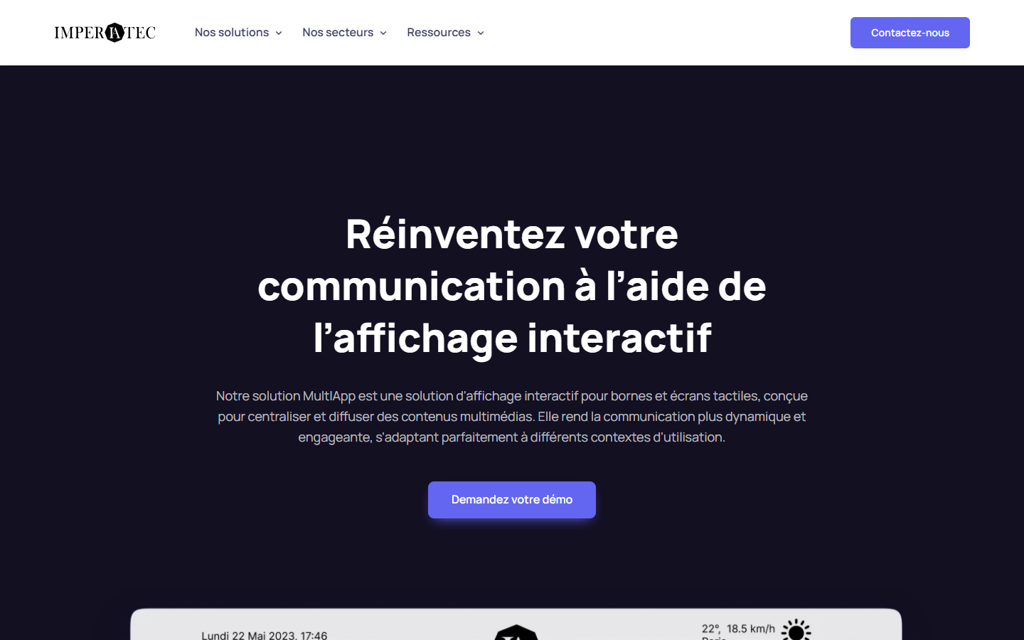 Aperçu du site de IMPERIATEC