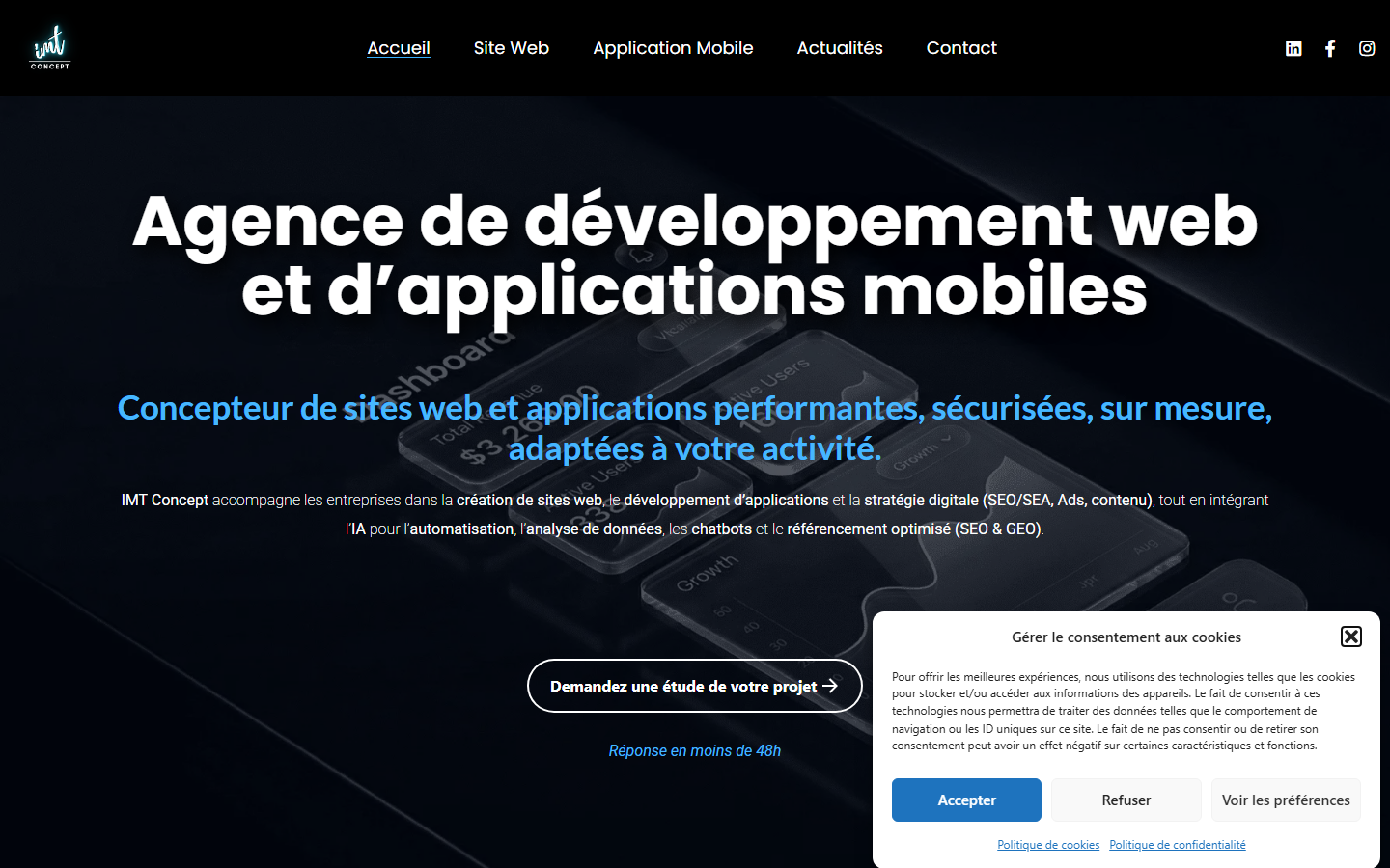 Aperçu du site de IMT CONCEPT