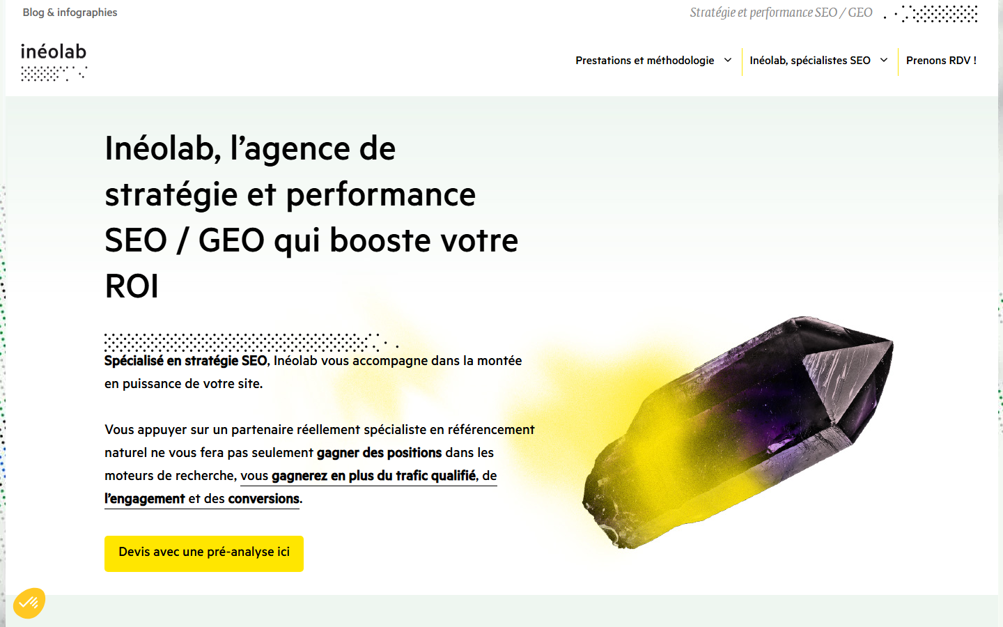 Aperçu du site de INEOLAB