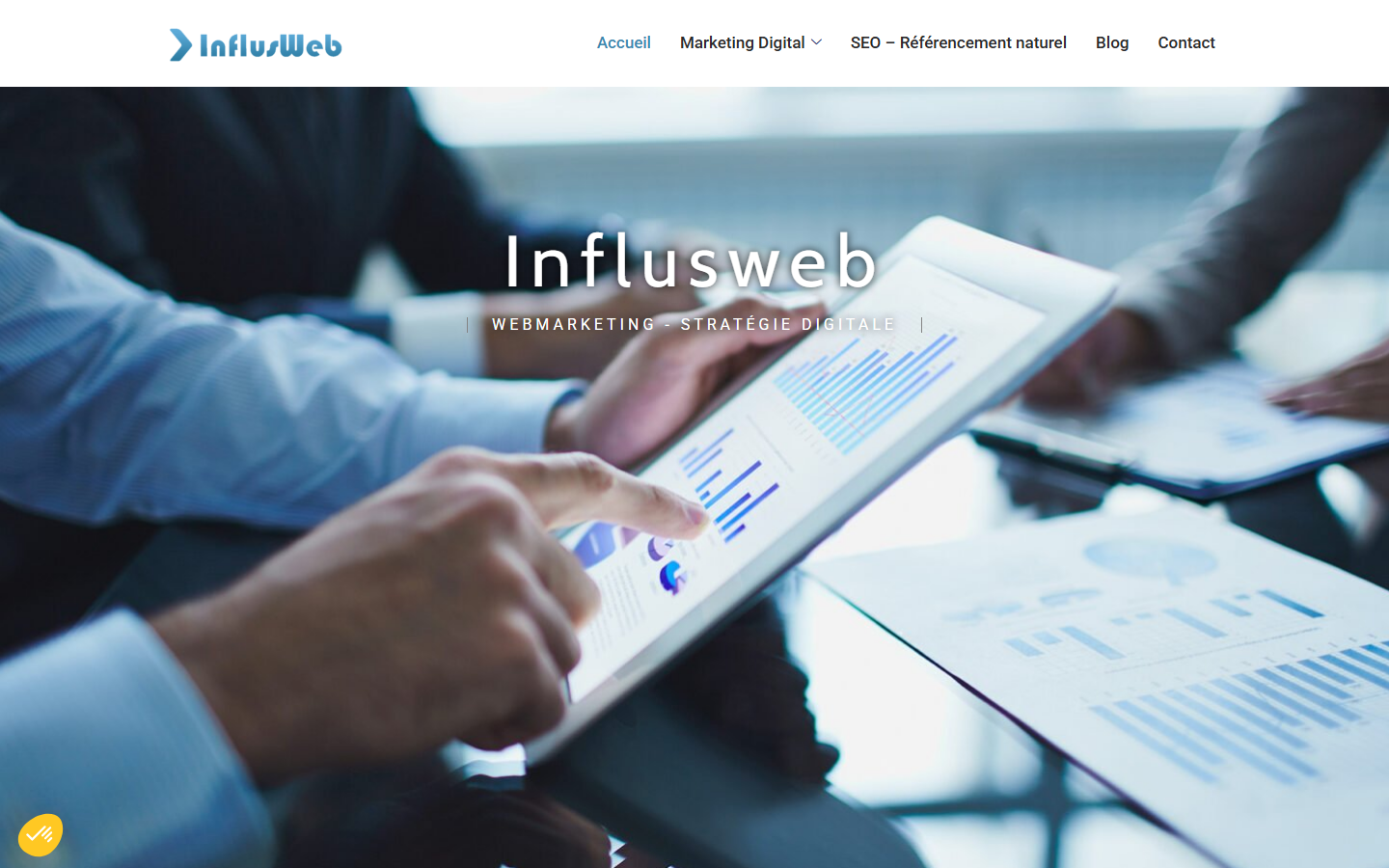 Aperçu du site de Influsweb