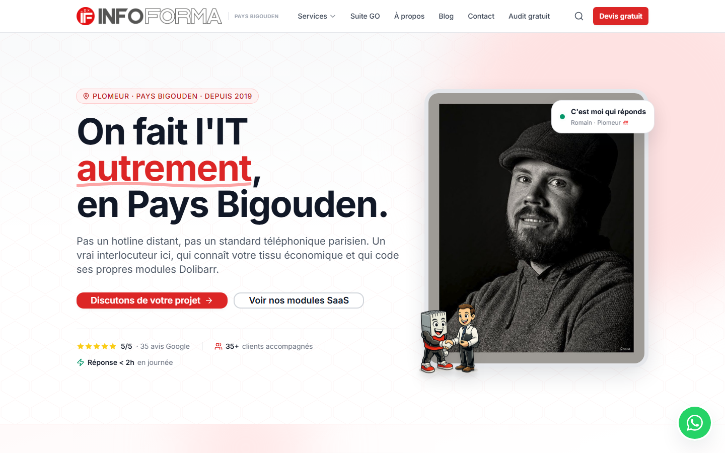 Aperçu du site de INFOFORMA