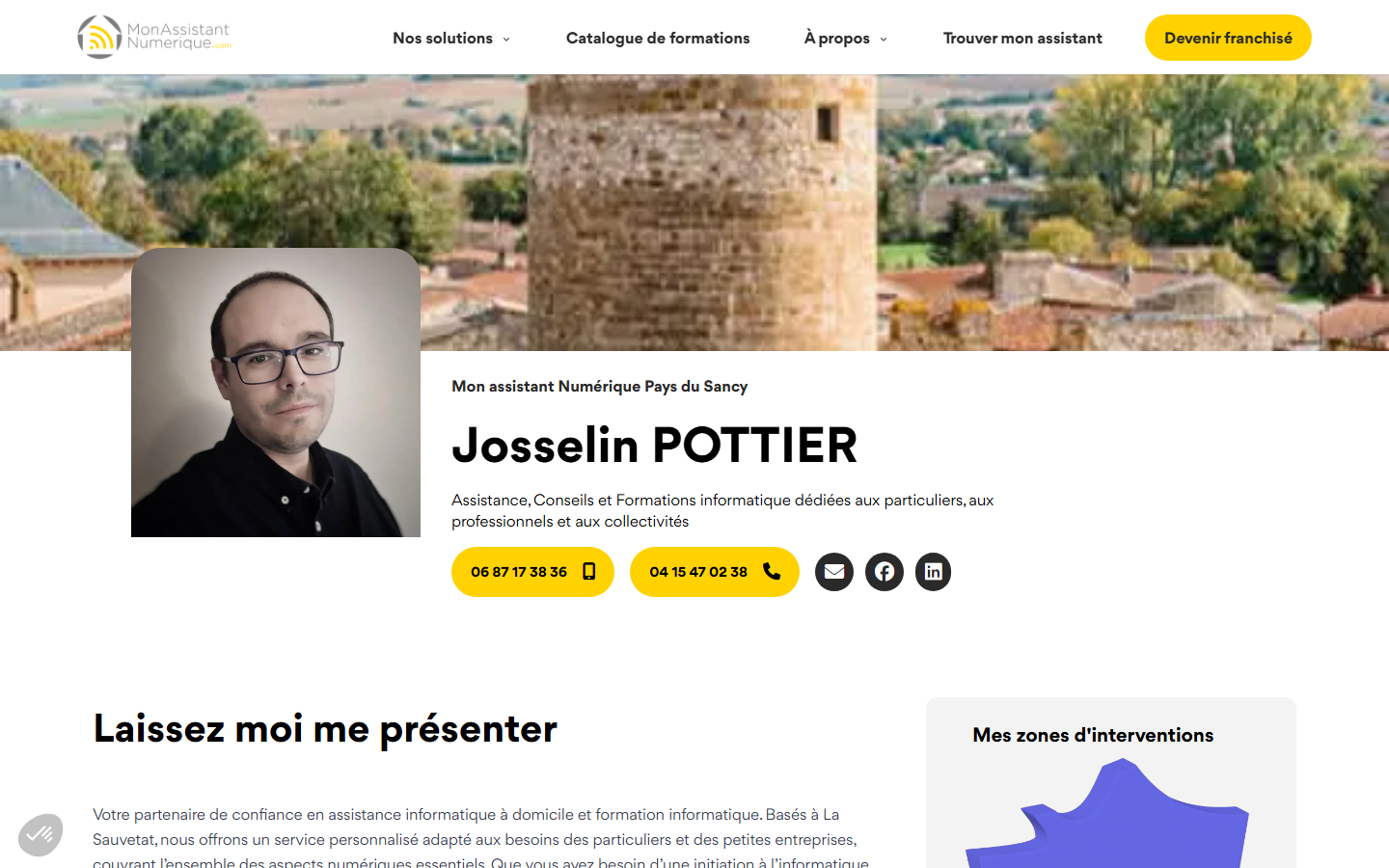 Aperçu du site de Informatique Conseil