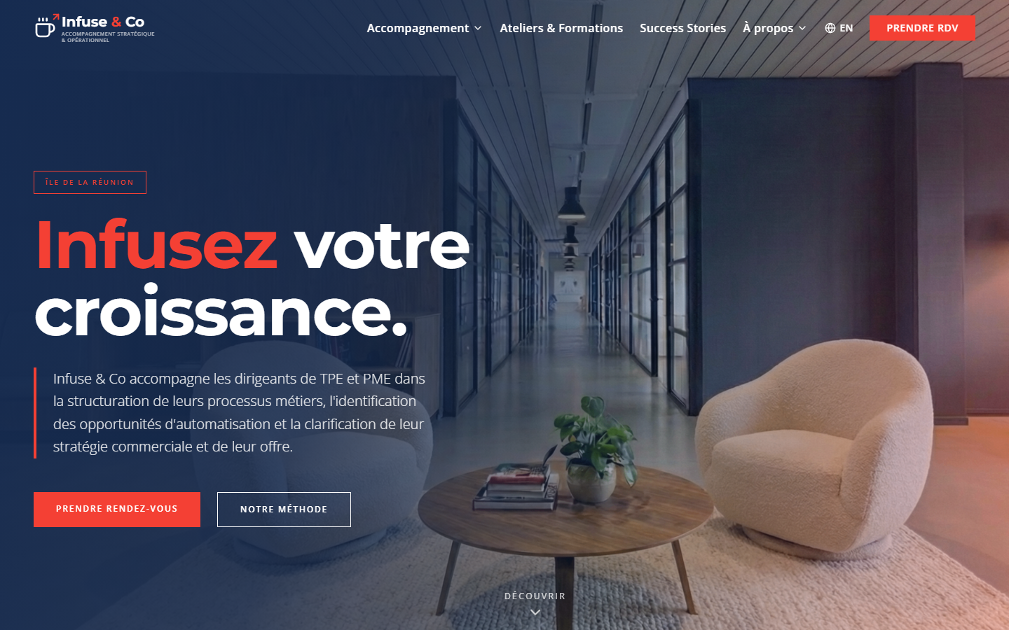 Aperçu du site de INFUSE & CO