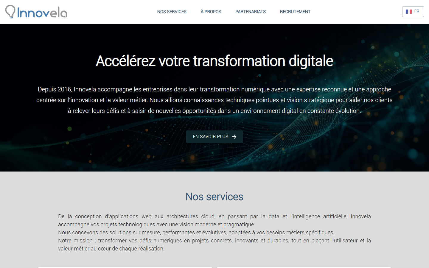 Aperçu du site de INNOVELA