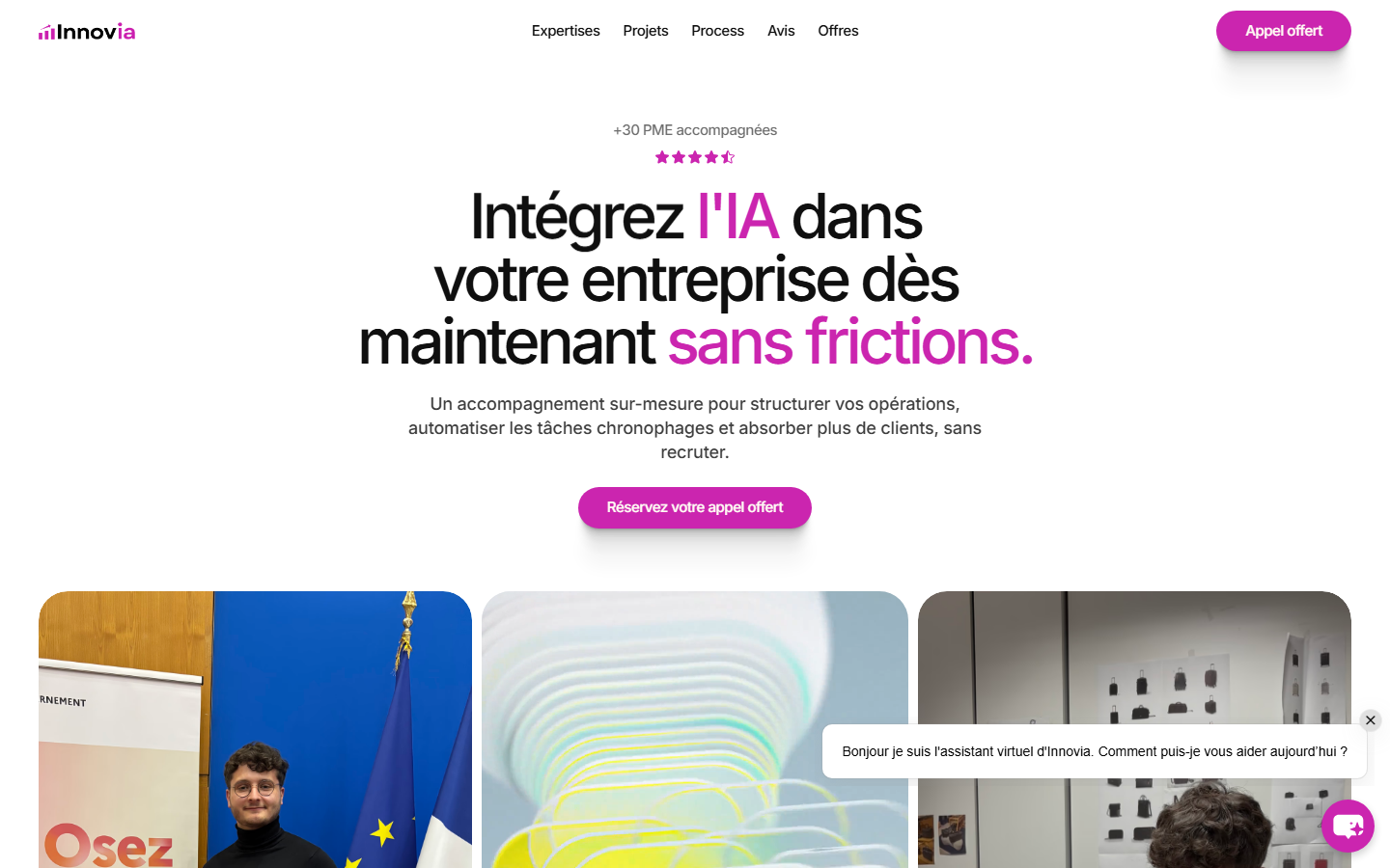 Aperçu du site de Innovia