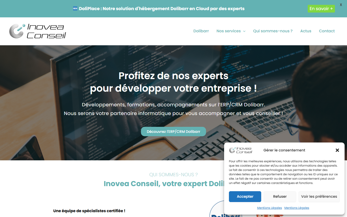 Aperçu du site de INOVEA CONSEIL