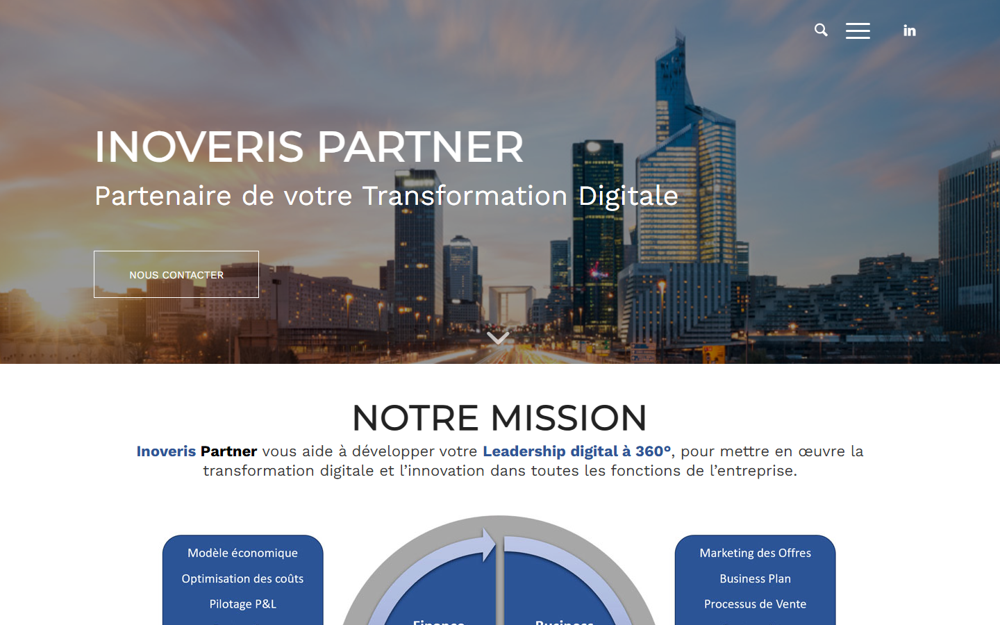 Aperçu du site de INOVERIS PARTNER