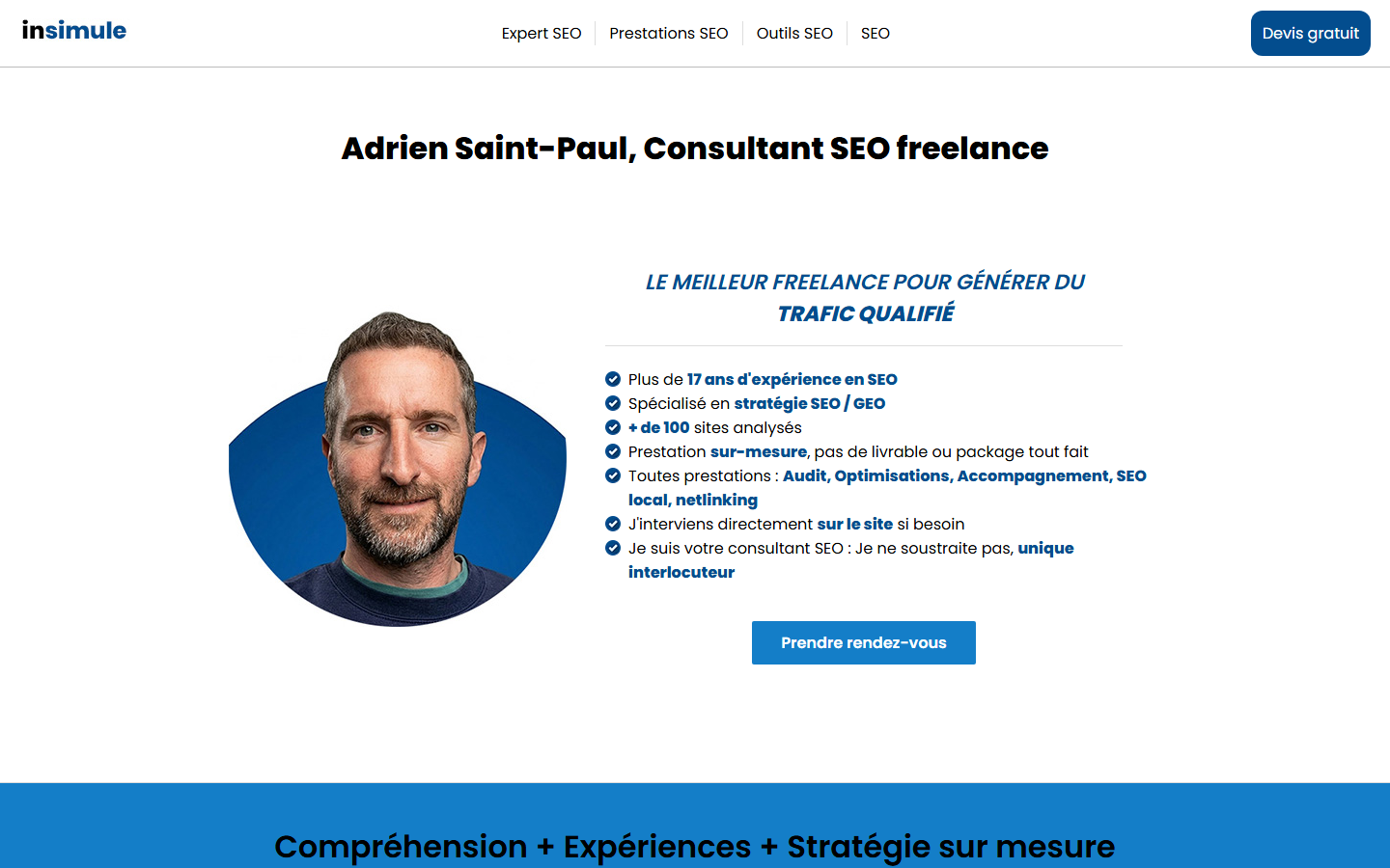 Aperçu du site de Adrien Saint-Paul