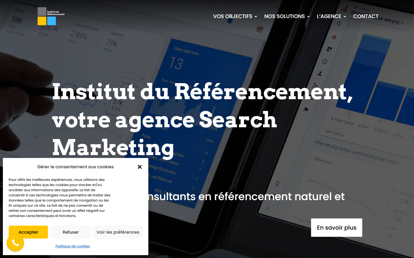 Aperçu du site de INSTITUT DU REFERENCEMENT