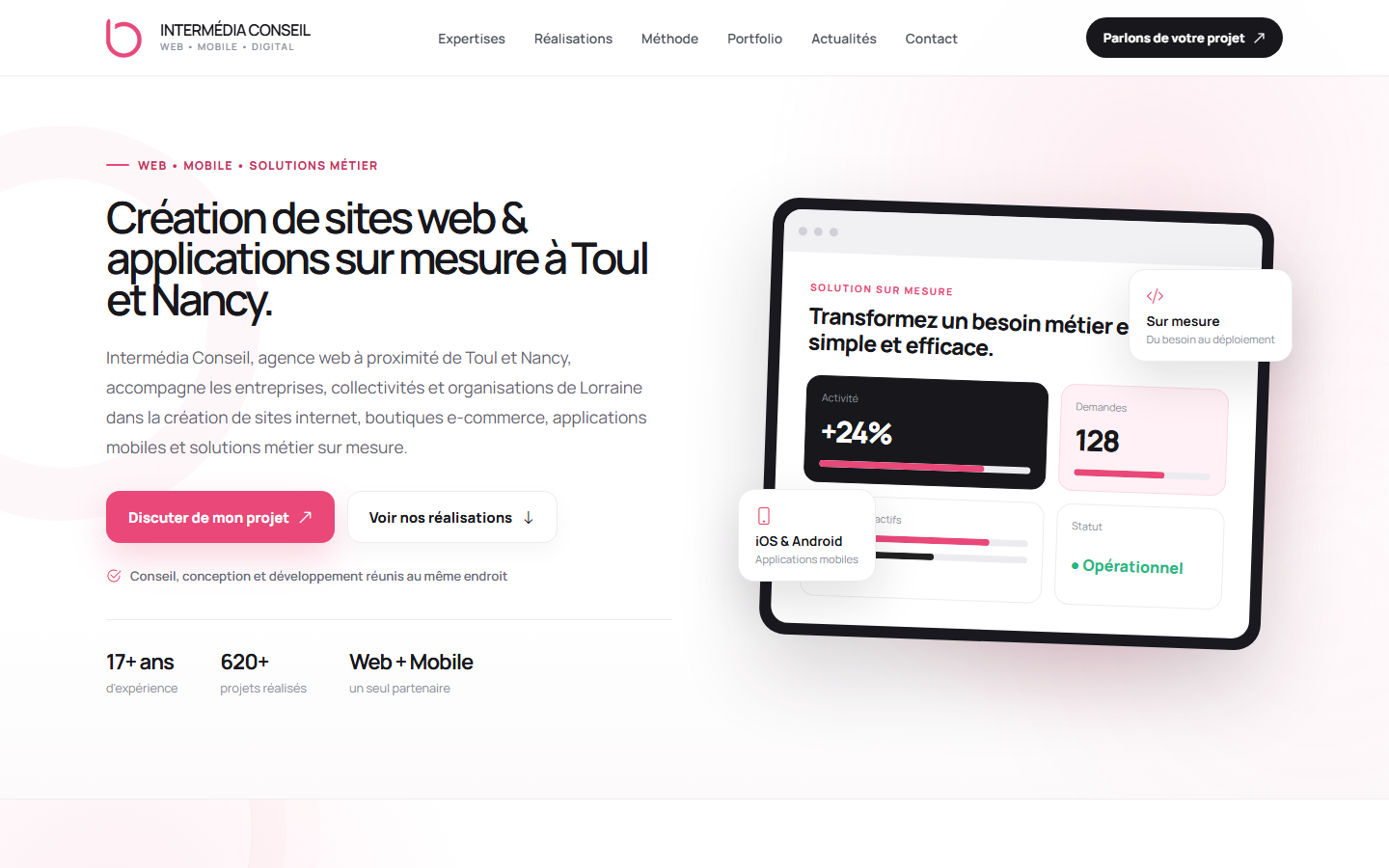 Aperçu du site de INTERMEDIA CONSEIL