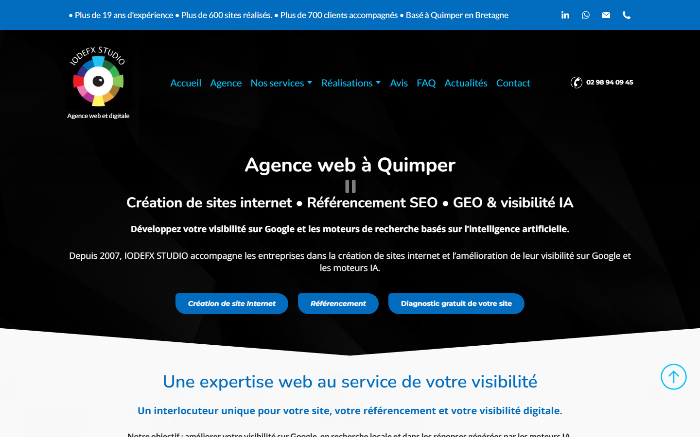 Aperçu du site de IODEFX STUDIO
