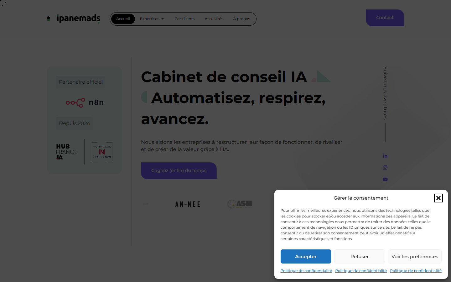 Aperçu du site de Ipanemads