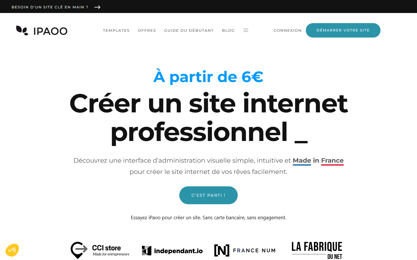 Aperçu du site de iPaoo