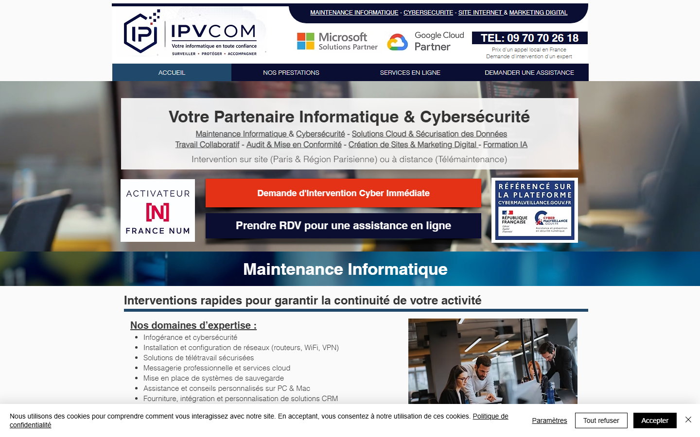 Aperçu du site de IPVCOM