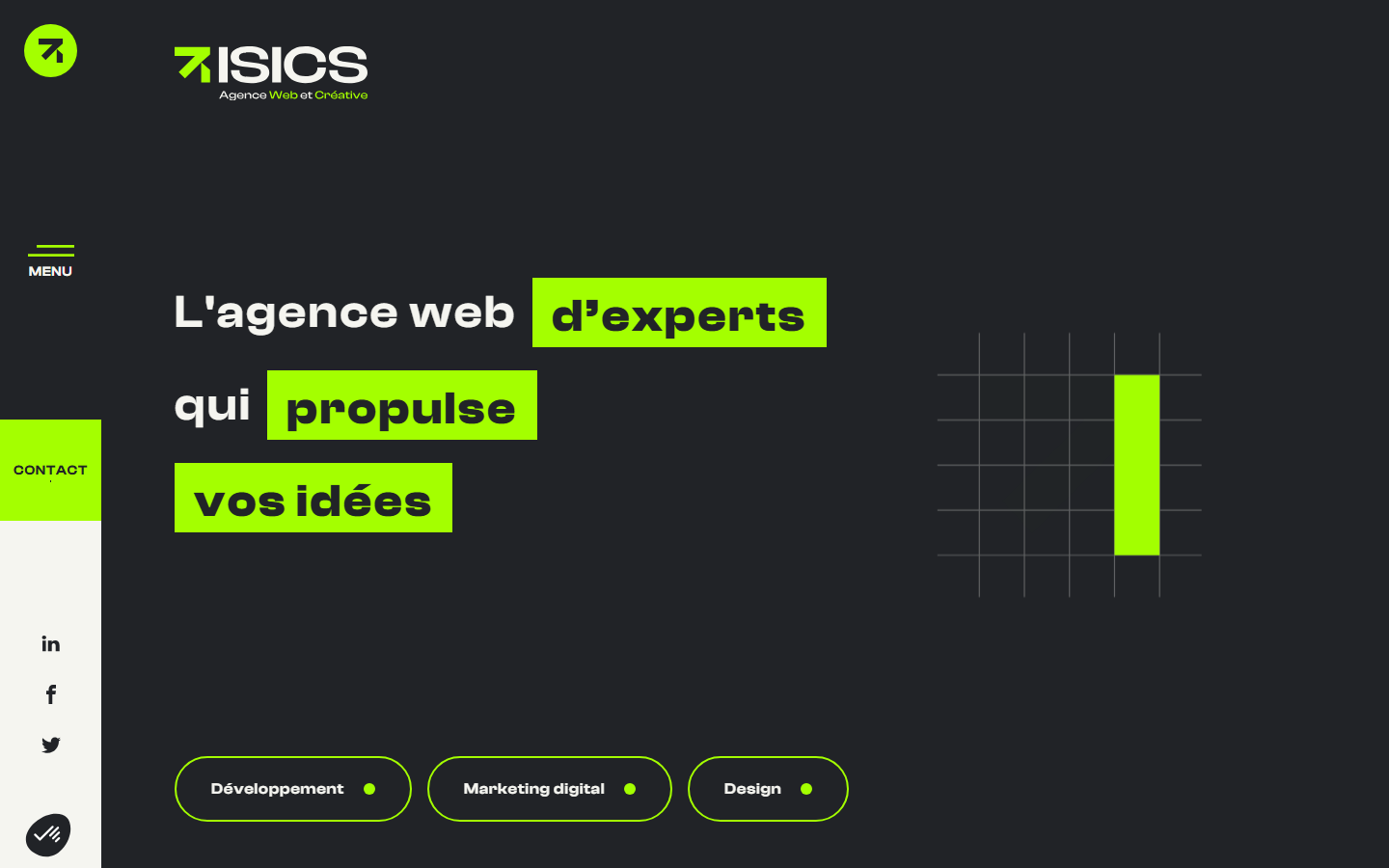 Aperçu du site de ISICS