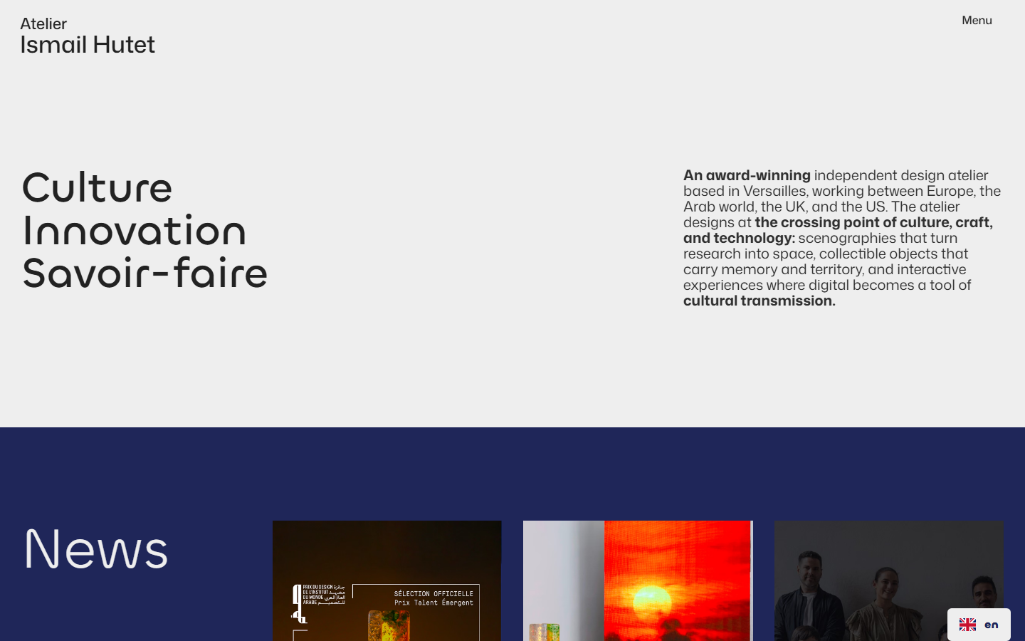 Aperçu du site de Ismail Hutet