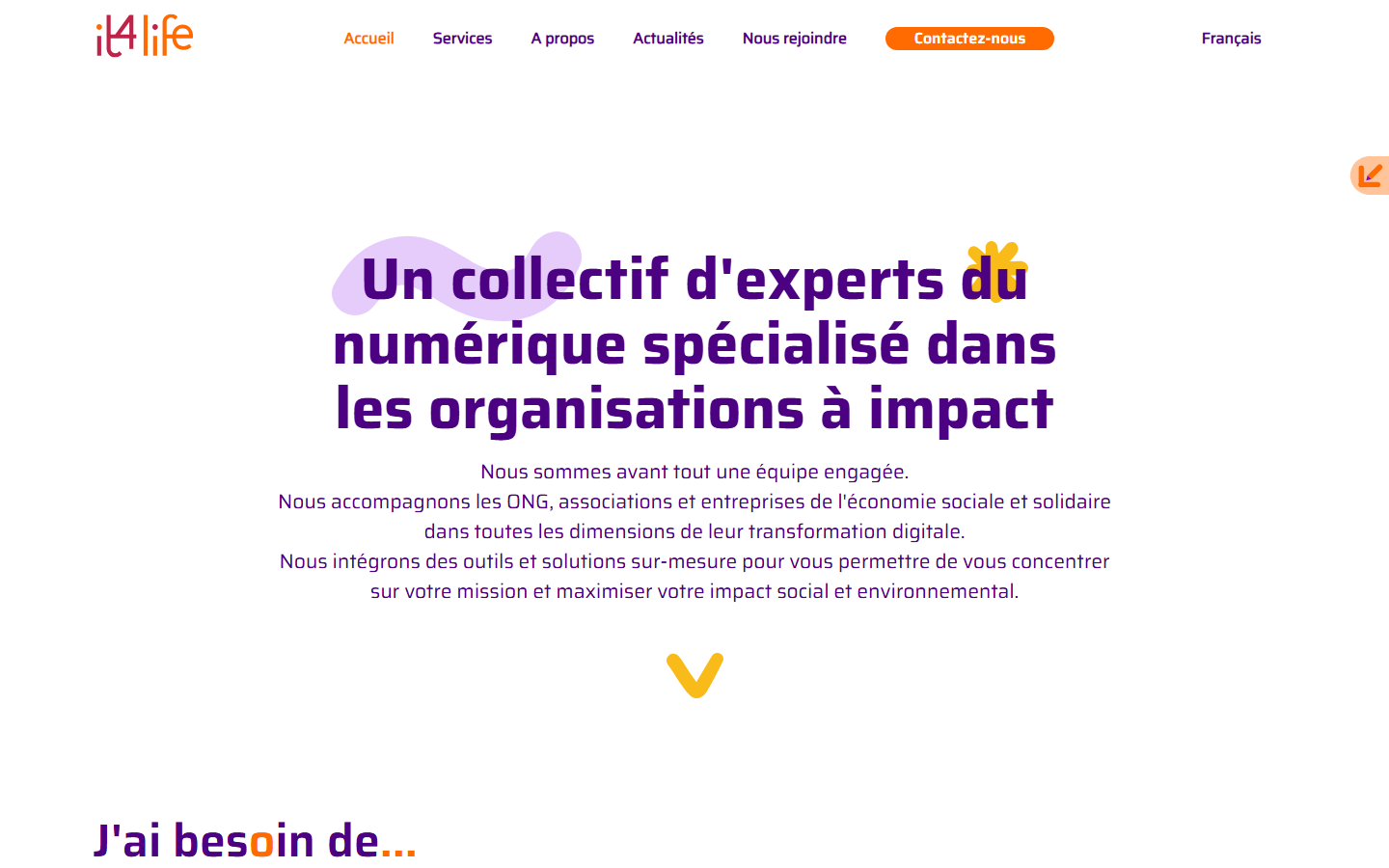 Aperçu du site de IT 4 LIFE SAS