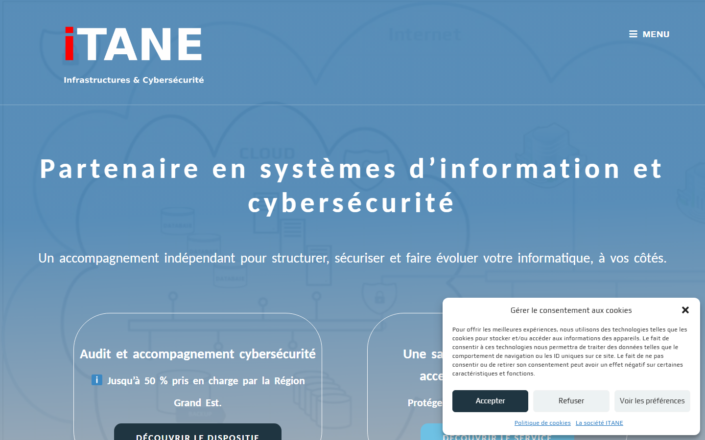 Aperçu du site de ITANE