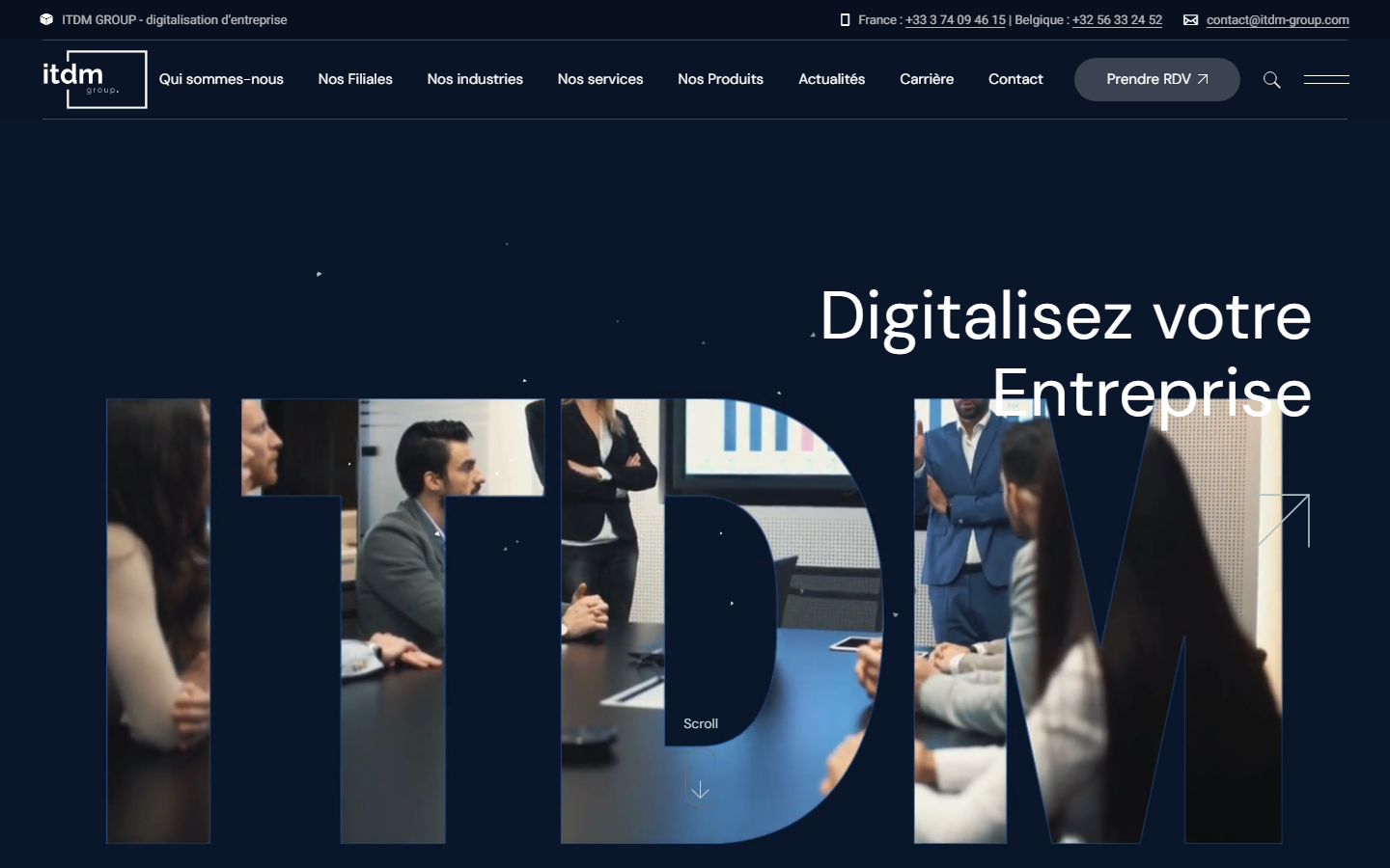Aperçu du site de ITDM GROUP - ADOPTE UN SOFT - MADAME ET MONSIEUR AGENCY - FUTUR INDUSTRY - VISION A - TOR - GABY SOF